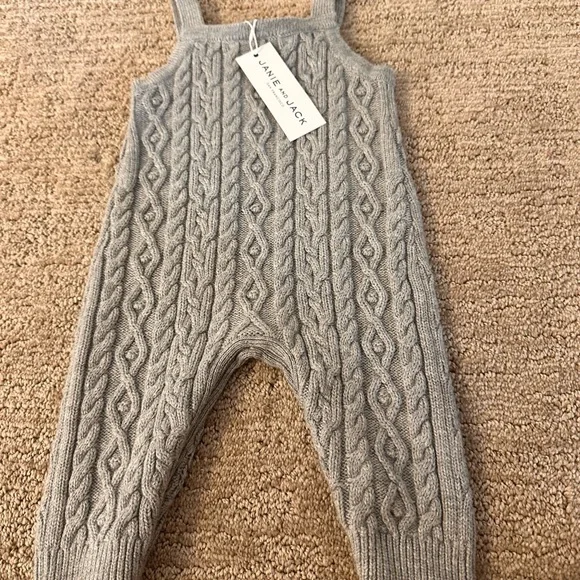 Janie and Jack stormy heather gray baby sweater overall - Picture 3 of 7